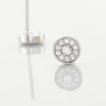 Boucles D'oreilles Puces Auxana Argent Blanc Oxyde De Zirconium - Puces Femme | Marc Orian