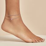 Cha&icirc;ne De Cheville Azza Argent Blanc - Chaines de cheville Femme | Marc Orian