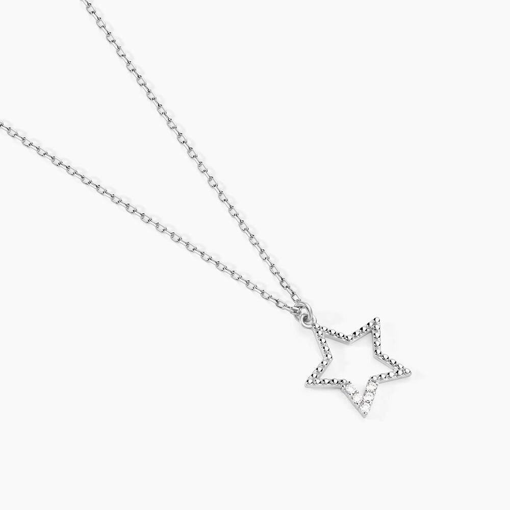 Collier Gyliane Argent Blanc Oxyde De Zirconium - Colliers avec pierres Femme | Marc Orian