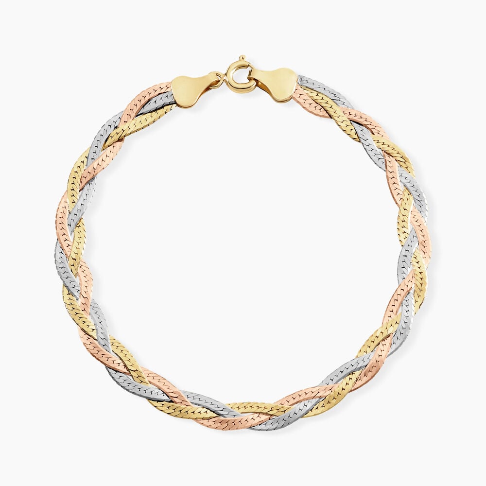 Bracelet Elae Argent Tricolore - Bracelets mailles Femme | Marc Orian