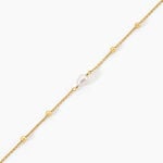 Bracelet Pearly Argent Dor&eacute; A L'Or 750/1000 Perle De Culture - Bracelets cha&icirc;nes  | Marc Orian
