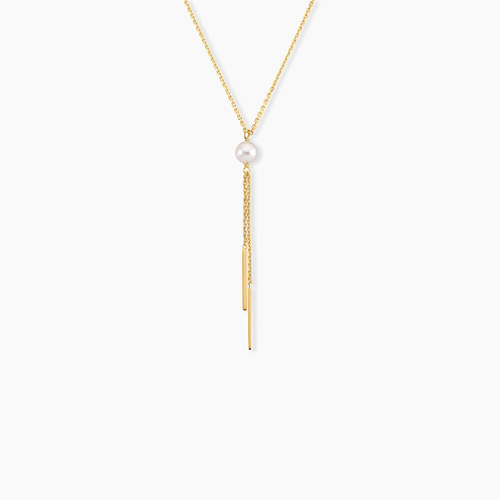 Collier Salman Argent Dor&eacute; A L'Or 750/1000 Perle De Culture - Colliers avec pierres  | Marc Orian