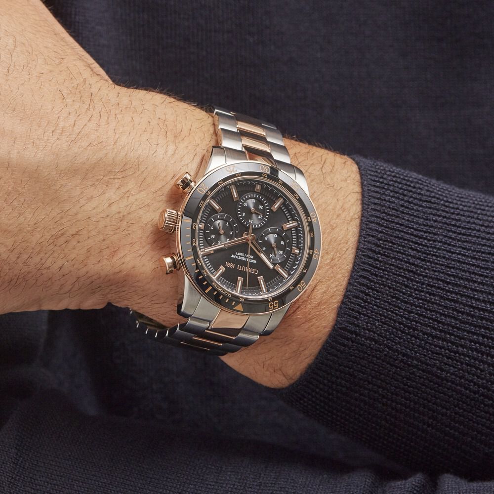 Montre Cerruti Turchino Slim Noir - Montres étanches Homme | Marc Orian