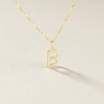 Pendentif Lettre B Or Jaune Oxyde - Pendentifs Famille | Marc Orian