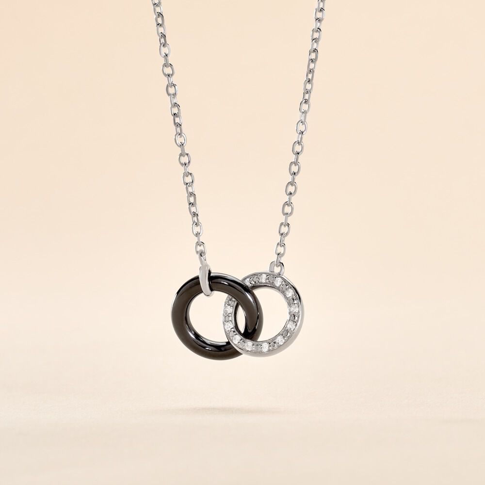 Collier Dina Argent Blanc Céramique Et Oxyde De Zirconium - Colliers avec pierres Femme | Marc Orian