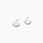 Cr&eacute;oles Anemone Argent Blanc Oxyde De Zirconium - Cr&eacute;oles Femme | Marc Orian