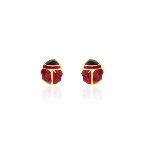 Boucles D'oreilles Puces Or Jaune Helidie Email - Puces Enfant | Marc Orian