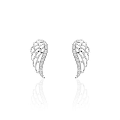 Boucles D'oreilles Grimpantes Soliana Argent Blanc Oxyde De Zirconium - Piercings d'oreilles Femme | Marc Orian