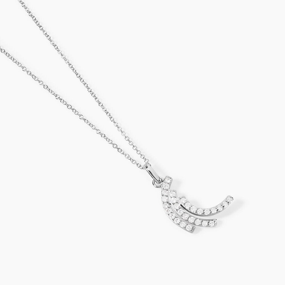 Collier Augustus Argent Blanc Oxyde De Zirconium - Colliers avec pierres Femme | Marc Orian