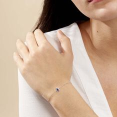 Bracelet Juliettina Or Blanc Saphir Et Diamant - Bracelets chaînes Femme | Marc Orian
