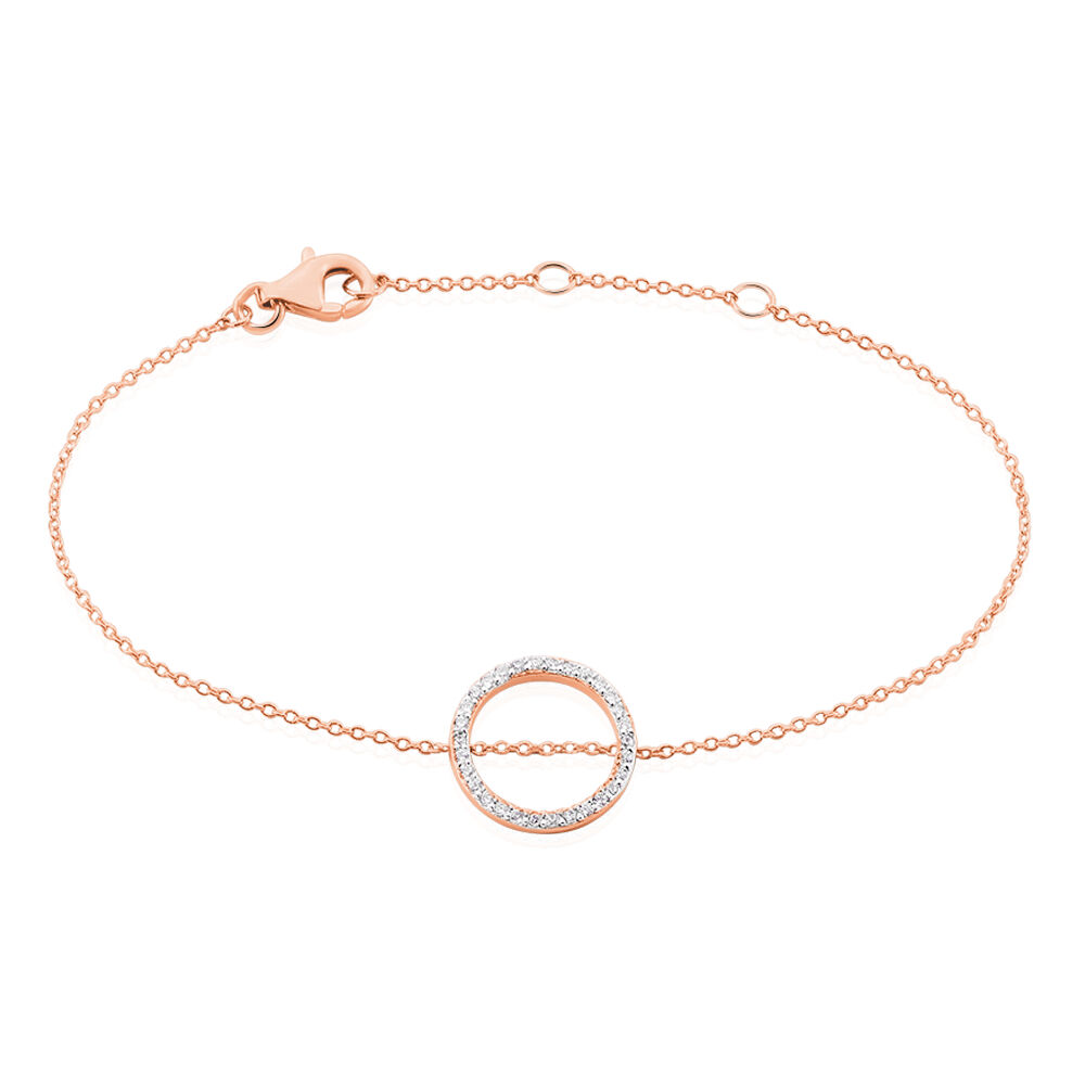 Bracelet Alysone Argent Rose Oxyde De Zirconium - Bracelets chaînes Femme | Marc Orian