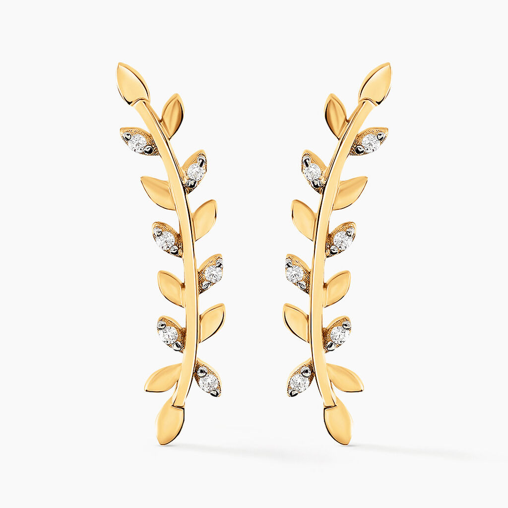 Bijoux D'oreilles Eloiza Or Jaune Oxyde De Zirconium - Piercings d'oreilles Femme | Marc Orian