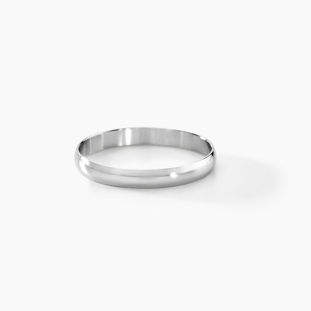 Alliance Meredithe Demi Jonc Classique Or Blanc - Alliances duo Famille | Marc Orian