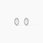 Boucles D'oreilles Puces Hermance Argent Blanc Oxyde De Zirconium - Puces Femme | Marc Orian