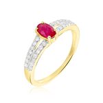 Bague Carlton Or Jaune Rubis Diamant - Bagues vintage Femme | Marc Orian