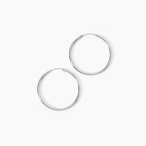 Cr&eacute;oles Argent Blanc Olympia - Cr&eacute;oles Femme | Marc Orian