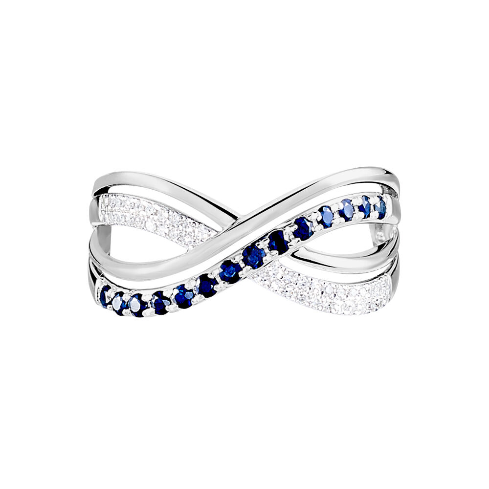 Bague Or Blanc Maudy Saphirs Diamants - Bagues vintage Femme | Marc Orian