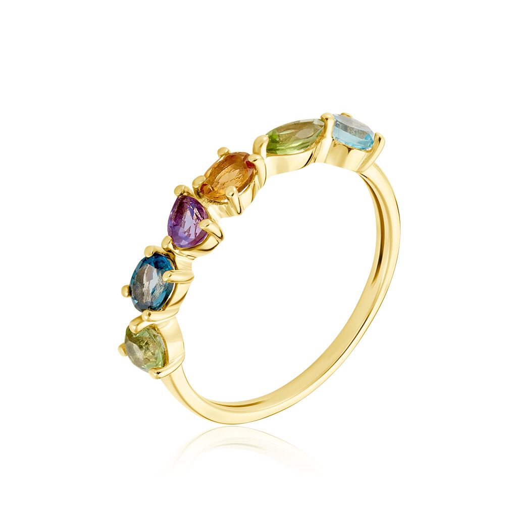 Bague Hortense Or Jaune Topaze P&eacute;ridot - Bagues pierres fines Femme | Marc Orian