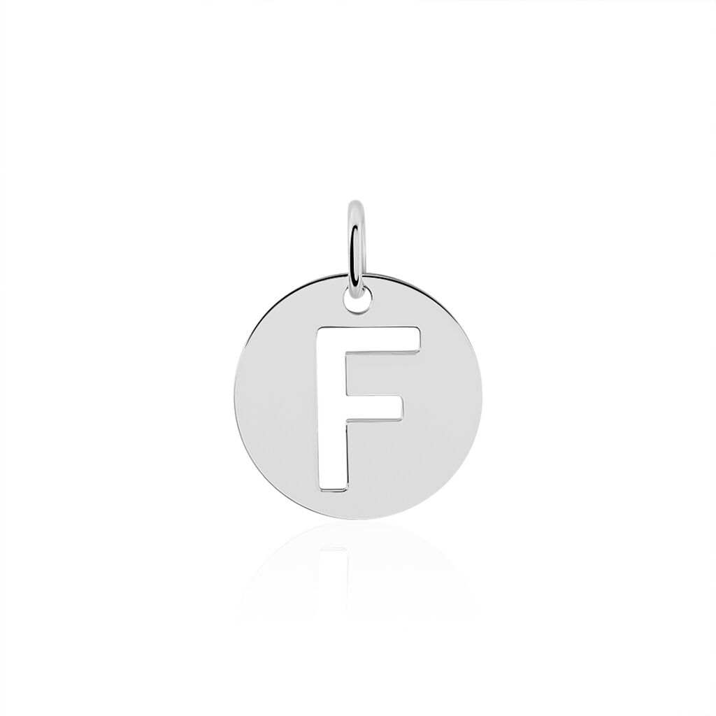 Pendentif Elio F Argent Blanc - Pendentifs Famille | Marc Orian
