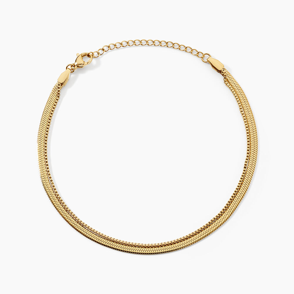 Cha&icirc;ne De Cheville Athena Acier Jaune - Chaines de cheville Femme | Marc Orian