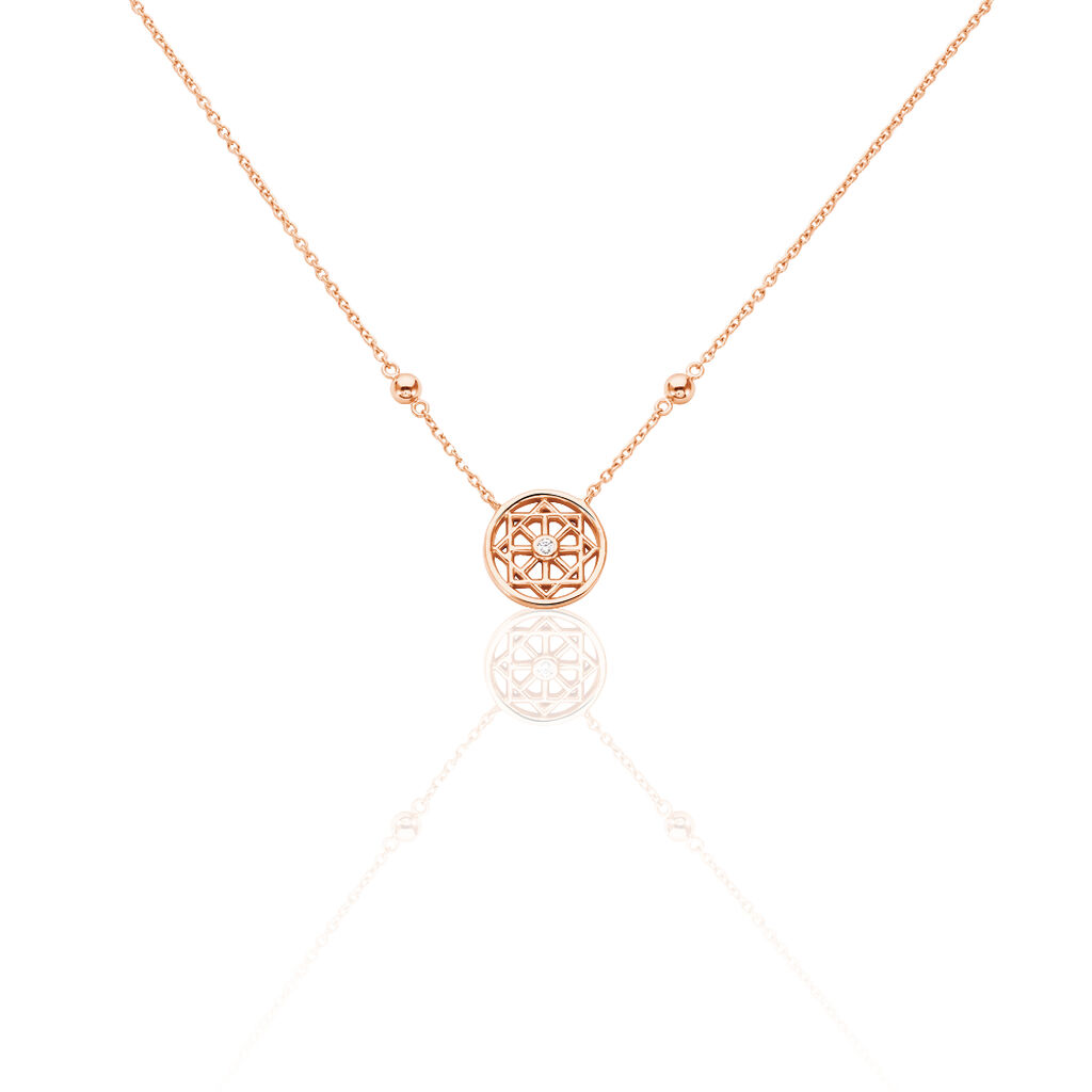 Collier Peinda Argent Rose Oxyde De Zirconium - Colliers avec pierres Femme | Marc Orian