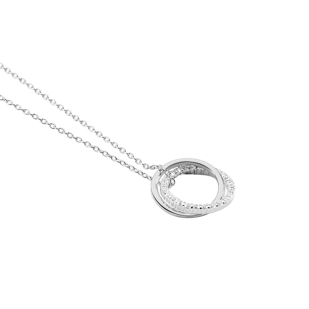 Collier Argent Blanc Circus Oxyde De Zirconium Maille - Colliers avec pierres Femme | Marc Orian