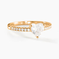 Bague Crush Plaqué Or Jaune Oxyde De Zirconium