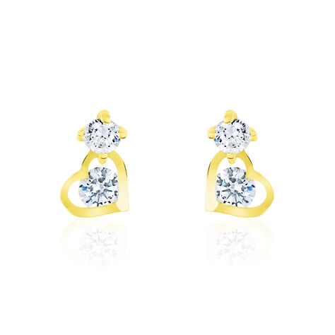 Boucles D'oreilles Pendantes Ludyvine Or Jaune Oxyde De Zirconium - Pendantes Femme | Marc Orian
