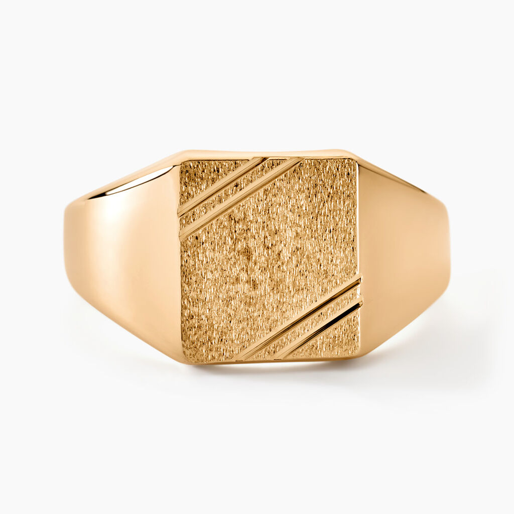 Chevalière Daniel Plaqué Or Jaune - Bijoux personnalisés Homme | Marc Orian