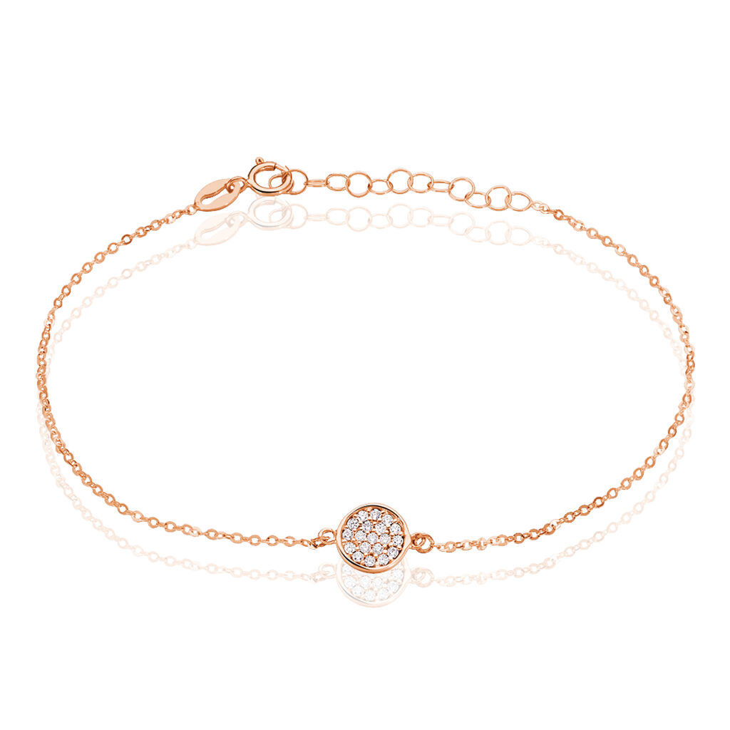 Bracelet Helinie Or Rose Oxyde De Zirconium - Bracelets Medailles Femme | Marc Orian