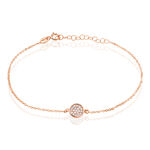 Bracelet Helinie Or Rose Oxyde De Zirconium - Bracelets Medailles Femme | Marc Orian