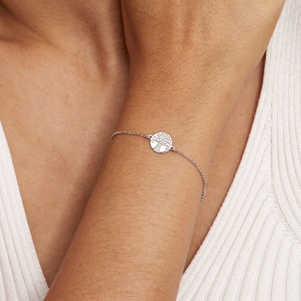 Bracelet Steenie Argent Blanc - Bracelets chaînes Femme | Marc Orian
