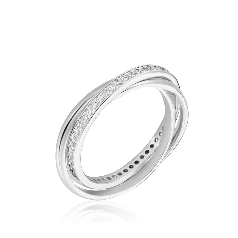 Bague Tahti Argent Blanc Oxyde De Zirconium - Bagues avec pierre Femme | Marc Orian