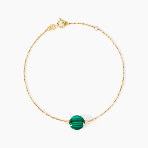 Bracelet Hege Or Jaune Malachite - Bracelets chaînes Femme | Marc Orian