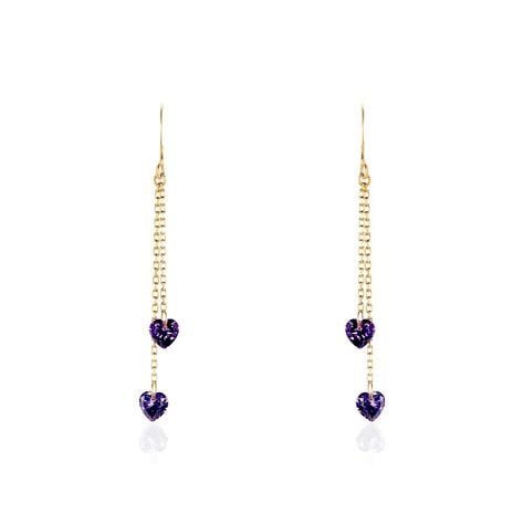 Boucles D'oreilles Pendantes Crush Plaqué Or Jaune Oxyde De Zirconium - Pendantes Femme | Marc Orian