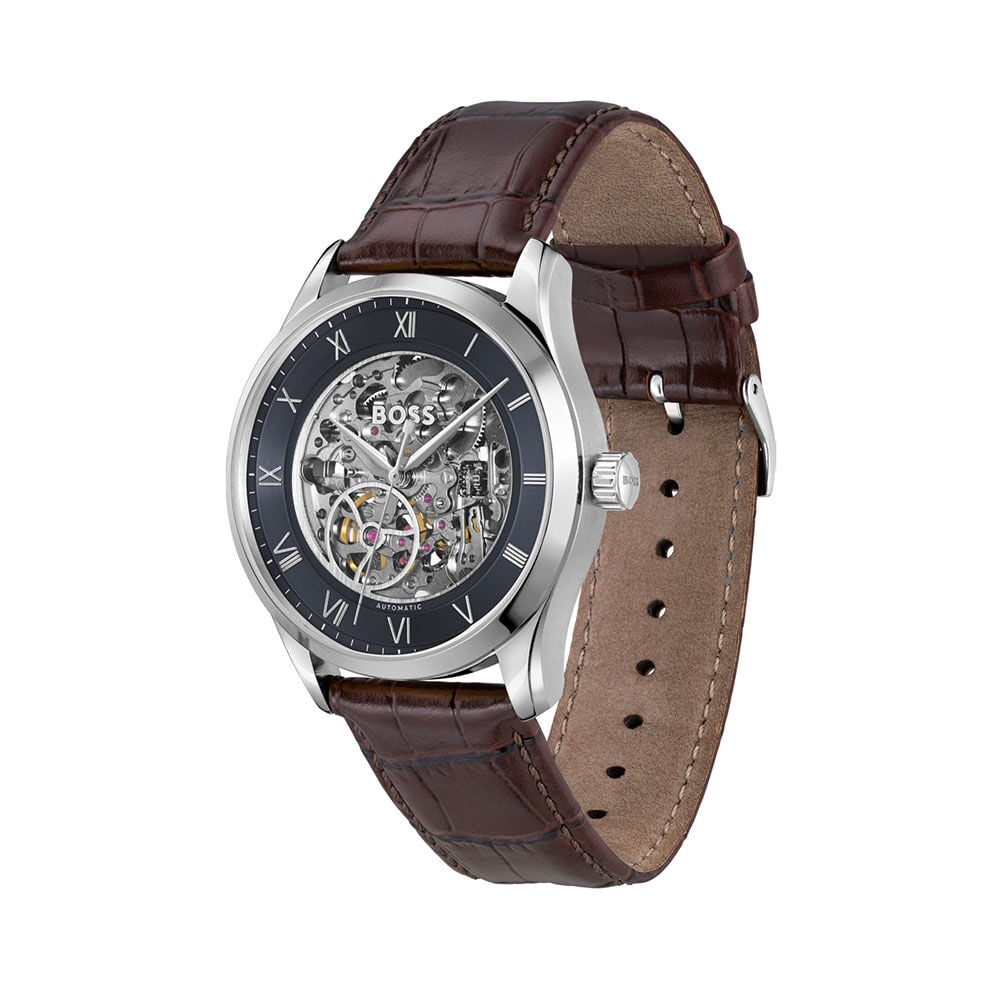 Montre Boss Principle Skeleton Bleu - Nouveautés Homme | Marc Orian