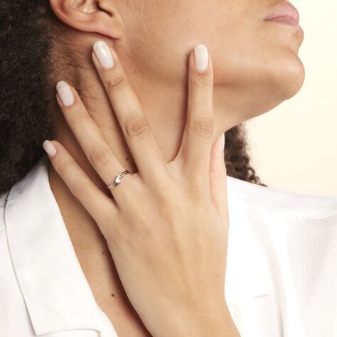 Bague Solitaire Peline Or Bicolore Oxyde De Zirconium - Bagues Solitaire Femme | Marc Orian