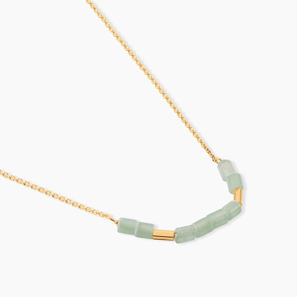 Collier Erdmann Or Jaune Aventurine - Colliers avec pierres Femme | Marc Orian