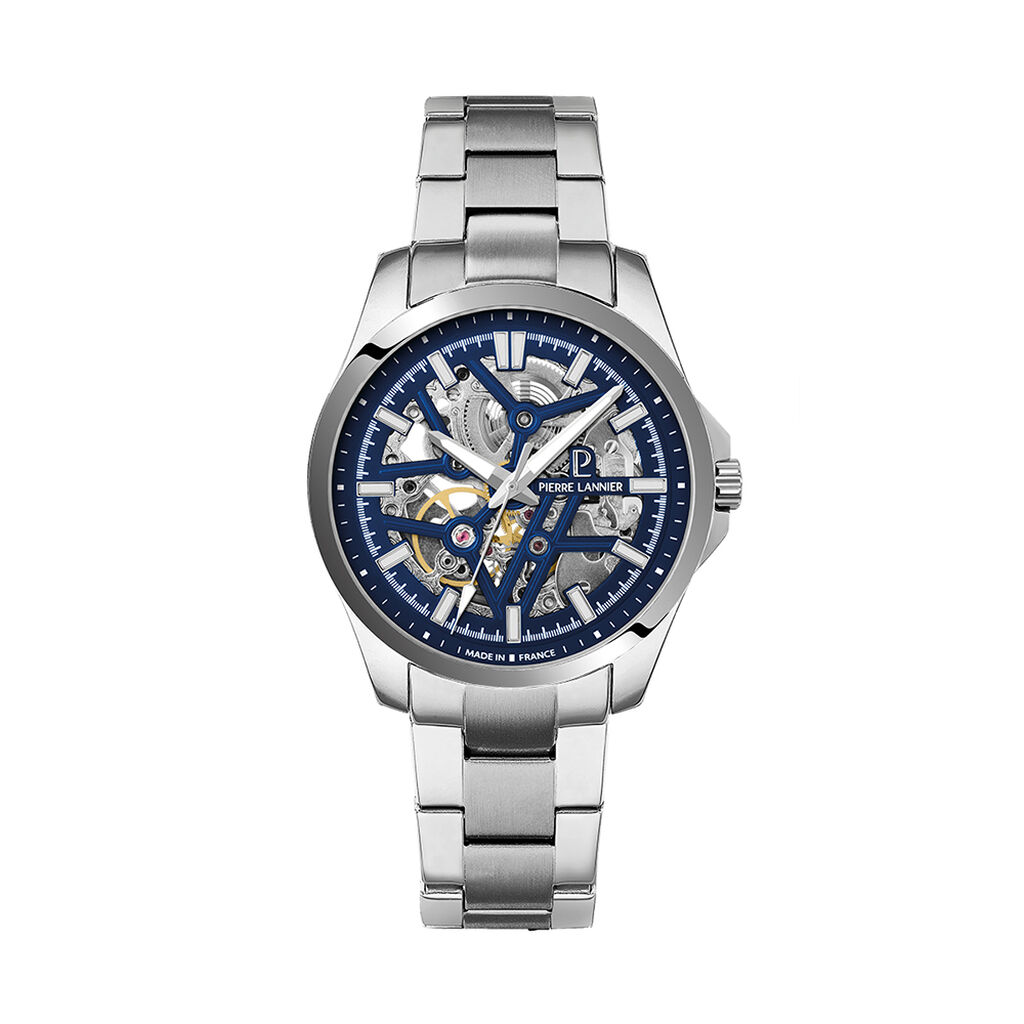 Montre Pierre Lannier Lannier Skeletom Bleu - Montres automatiques Homme | Marc Orian
