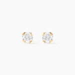 Boucles D'oreilles Puces Eddie Or Jaune Oxyde De Zirconium - Puces Femme | Marc Orian