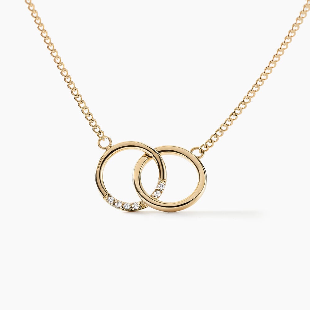 Collier Acier Dor&eacute; Oxydes De Zirconium - Colliers avec pierres Femme | Marc Orian