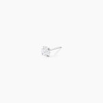 Boucles D'Oreilles Puces Iarfhlaith Or Blanc Oxyde De Zirconium - Puces Homme | Marc Orian