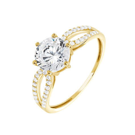 Bague Solitaire Alexendra Or Jaune Oxyde De Zirconium - Bagues Solitaire Femme | Marc Orian