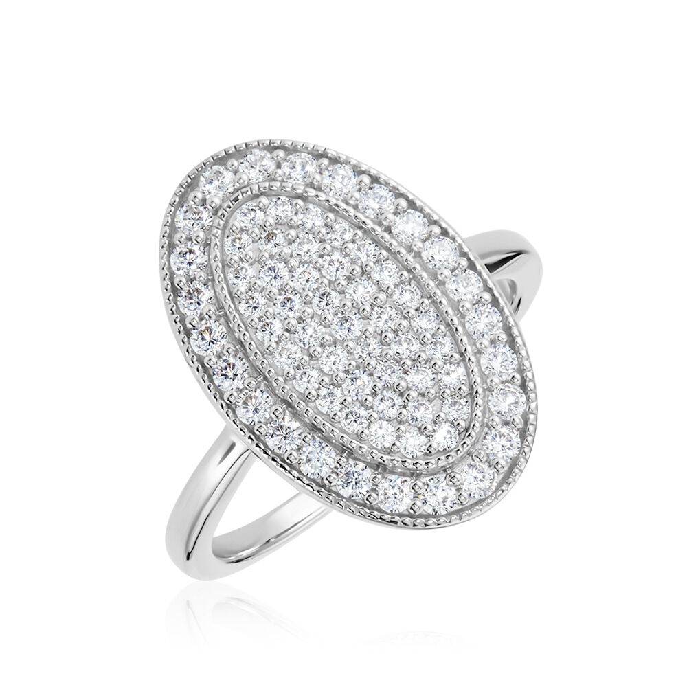 Bague Argent Blanc Eligia Oxydes De Zirconium - Bagues avec pierre Femme | Marc Orian