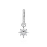 Cr&eacute;ole Unitaire Ancelin Rondes Argent Blanc Oxyde De Zirconium - Piercings d'oreilles Femme | Marc Orian
