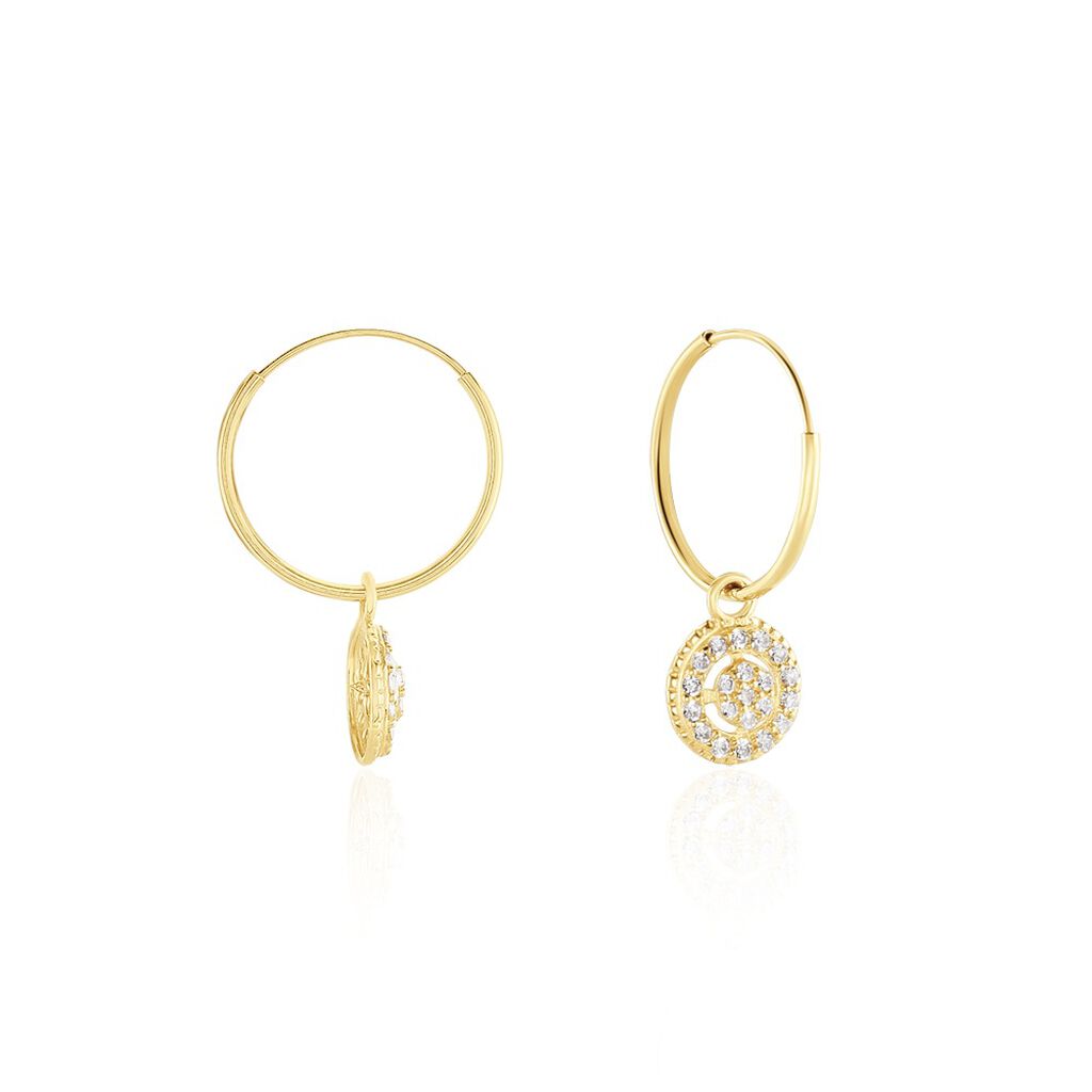 Créoles Lulu Or Jaune Oxyde - Boucles d'oreilles pampille Femme | Marc Orian