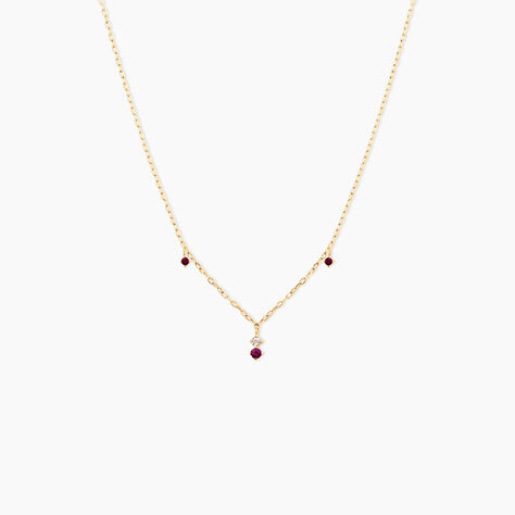 Collier Luiza Or Jaune Rhodolite Oxyde De Zirconium - Colliers avec pierres Femme | Marc Orian
