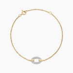 Bracelet Nami Argent Dor&eacute; A L'Or 750/1000 Oxyde De Zirconium - Bracelets cha&icirc;nes Femme | Marc Orian