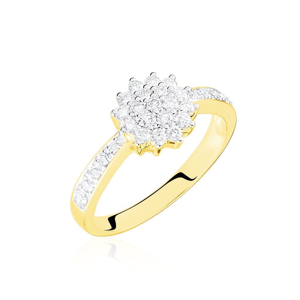 Bague Or Jaune Chou Diamants - Bagues fian&ccedil;ailles Femme | Marc Orian