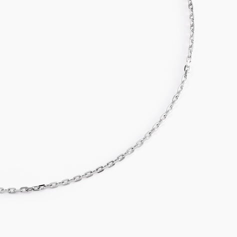 Cha&icirc;ne Igoa Maille For&ccedil;at Diamantee Or Blanc - Chaines Famille | Marc Orian